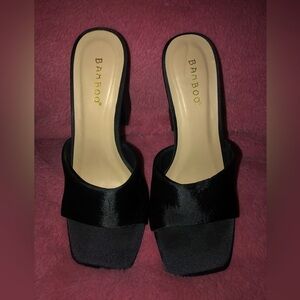 New - Square, Open Toe, Block Heels